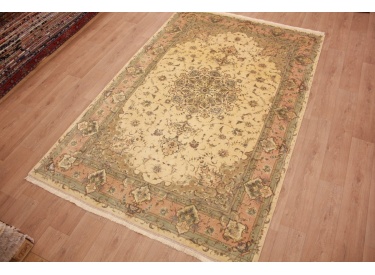 Persian carpet Tabriz  with silk 307x200 cm Beige