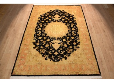 Perserteppich "Tabriz" mit Seide 295x205 cm Schwarz