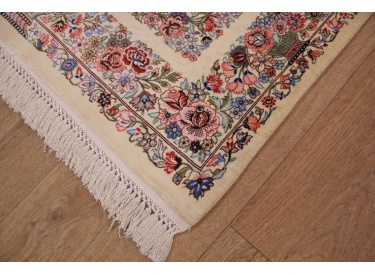 Persian carpet Ghom pure Silk 117x74 cm Beige