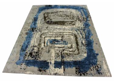 Moderne Teppich Grau Blau
