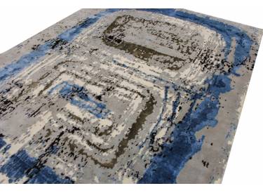 Moderne Teppich Grau Blau