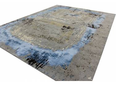 Moderne Teppich Grau Blau