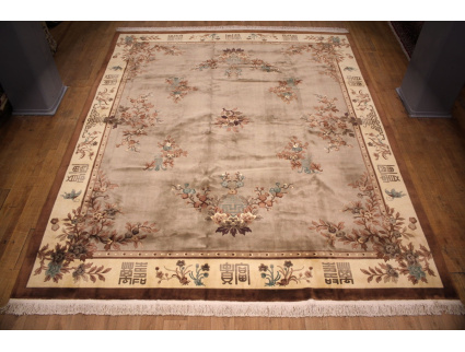 Oriental carpet "China" oversize 488x411 cm Grey