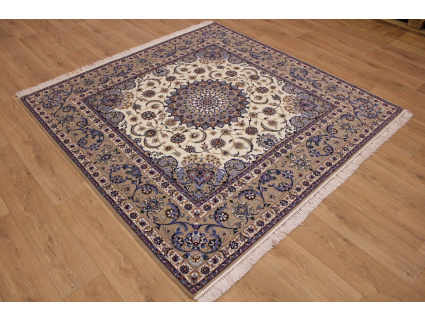 Persian carpet "Isfahan" with Silk 210x210 cm