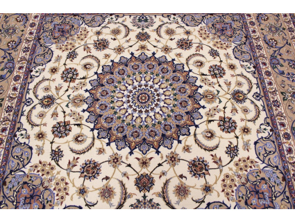 Persian carpet "Isfahan" with Silk 210x210 cm