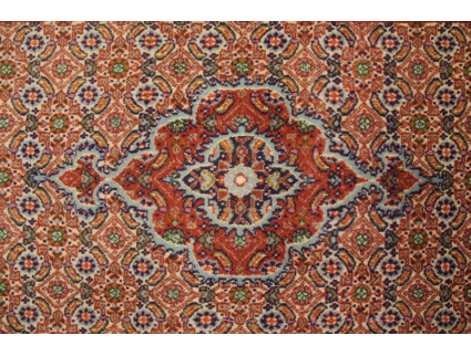 Perserteppich "Moud" mit Seide 123x80 cm Beige