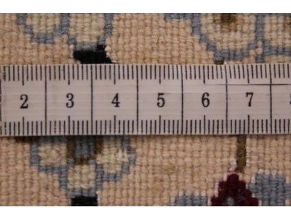 Perserteppich Nain 9la mit Seide 300x200 cm Beige