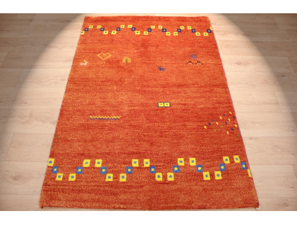 Orient Teppich "Gabbeh" reine Wolle 180x120 cm Orange