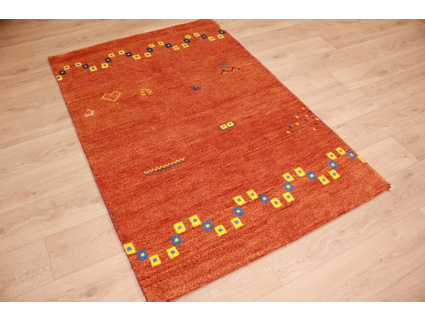 Orient Teppich "Gabbeh" reine Wolle 180x120 cm Orange