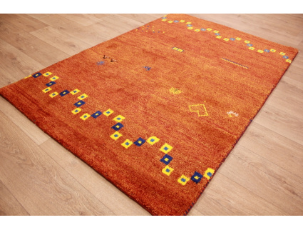 Orient Teppich "Gabbeh" reine Wolle 180x120 cm Orange