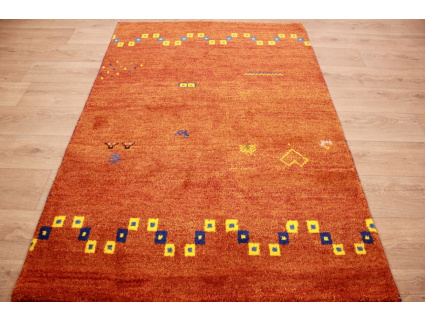 Orient Teppich "Gabbeh" reine Wolle 180x120 cm Orange