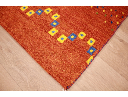 Orient Teppich "Gabbeh" reine Wolle 180x120 cm Orange