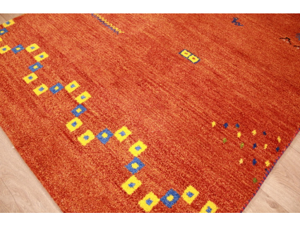 Orient Teppich "Gabbeh" reine Wolle 180x120 cm Orange