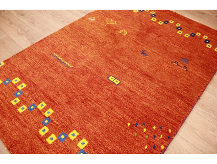 Orient Teppich "Gabbeh" reine Wolle 180x120 cm Orange