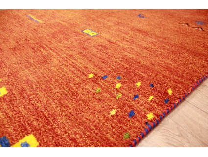Orient Teppich "Gabbeh" reine Wolle 180x120 cm Orange