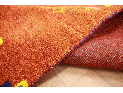 Orient Teppich "Gabbeh" reine Wolle 180x120 cm Orange