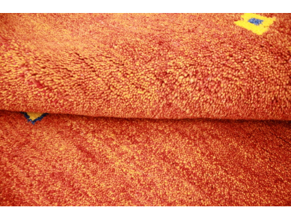 Orient Teppich "Gabbeh" reine Wolle 180x120 cm Orange