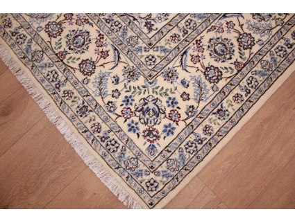 Persian carpet Nain 9la with Silk 307x203 cm Beige