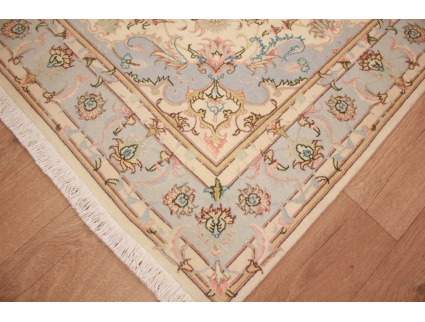 Perserteppich Täbriz  mit Seide 152x101 cm Beige