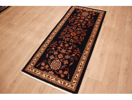 Läufer Perserteppich Sarough 207x87 cm Dunkelblau (64935)
