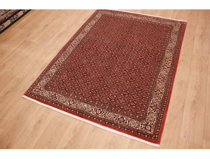 Perserteppich Bidjar mit Seide 206x155 cm Rot