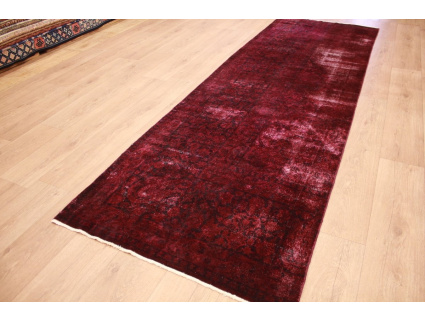 Vintage Teppich moderner Orientteppich Rot 310x100 cm