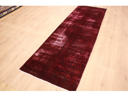 Vintage Teppich moderner Orientteppich Rot 310x100 cm