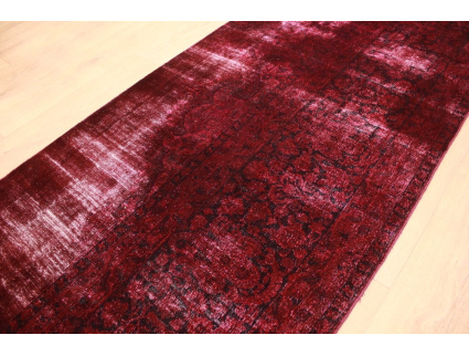 Vintage Teppich moderner Orientteppich Rot 310x100 cm