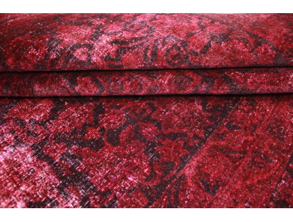 Vintage Teppich moderner Orientteppich Rot 310x100 cm