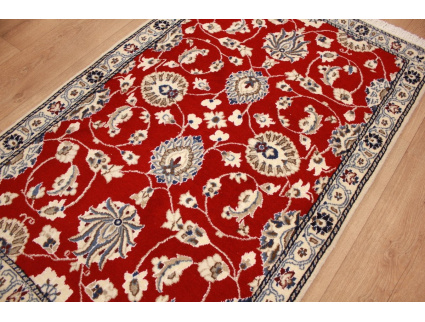 Persian carpet Nain 141x91 cm red