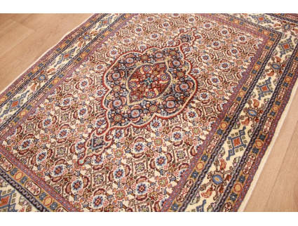 Persian carpet Moud with silk 147x97 cm Beige