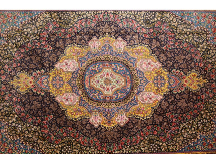 Exclusive Persian carpet Qum pure Silk 197x138 cm