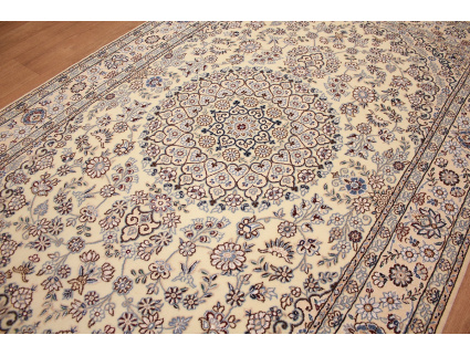 Persian carpet "Nain" 9la with Silk 238x155 cm Beige