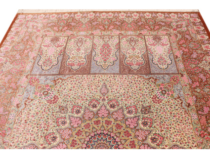 Seidenteppich Beige
