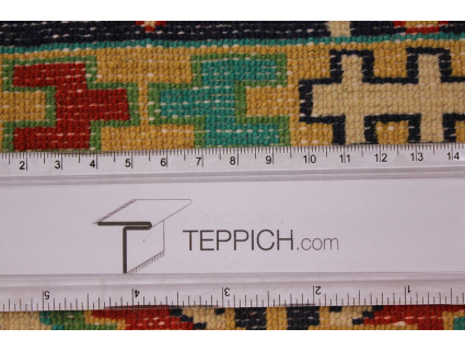 Turkmenne perserteppich wollteppich geometrik türkis